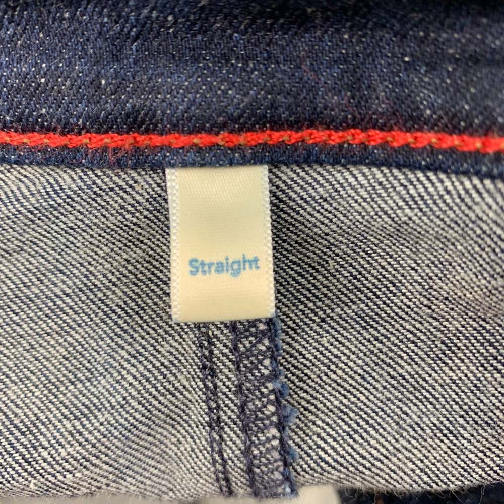 RALEIGH Indigo Cotton Blend Denim Straight Jeans - Picture 4 of 5